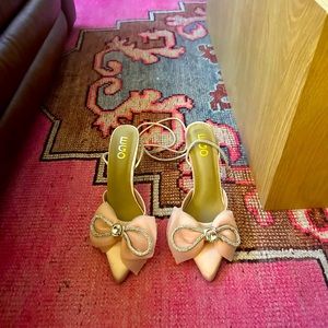 Ego Pink Bow Slingback Heels